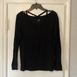 Long sleeve shirt with straps